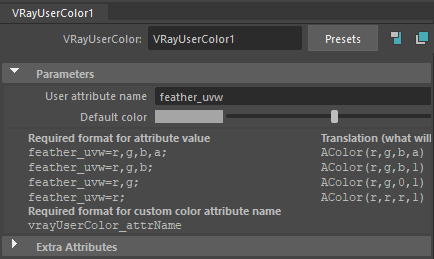 VRay's VRayUserColor parameters