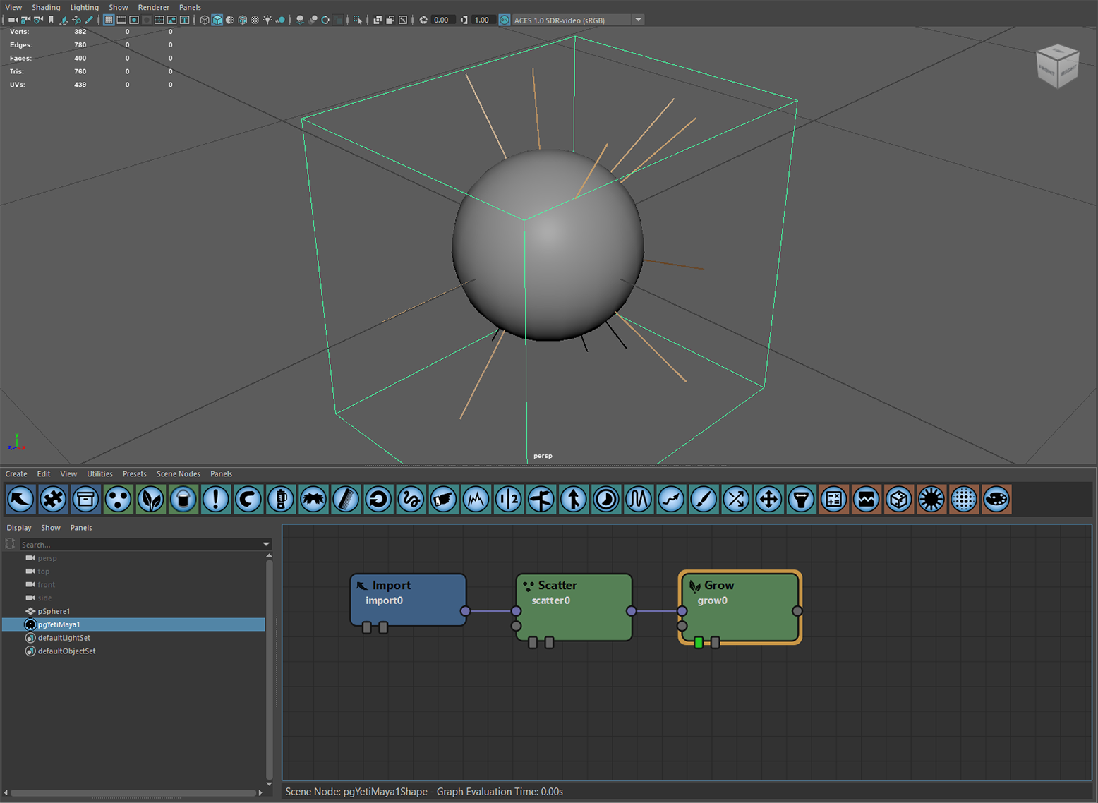 Initial graph setup