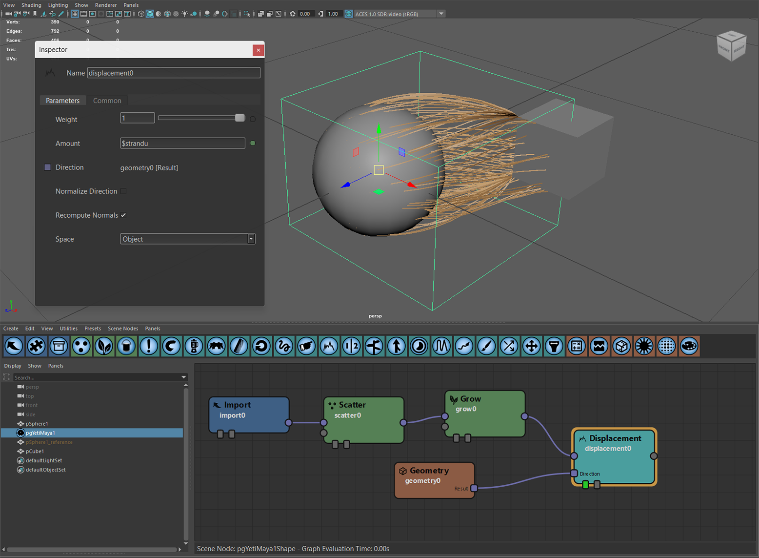 Update displacement with results