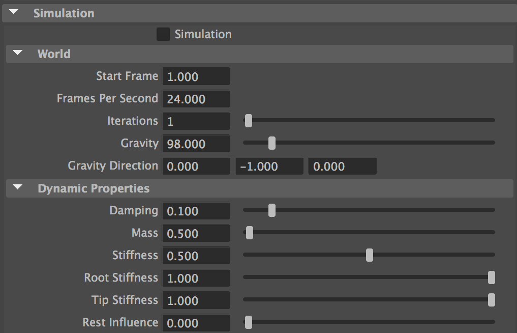 Simulation Parameters