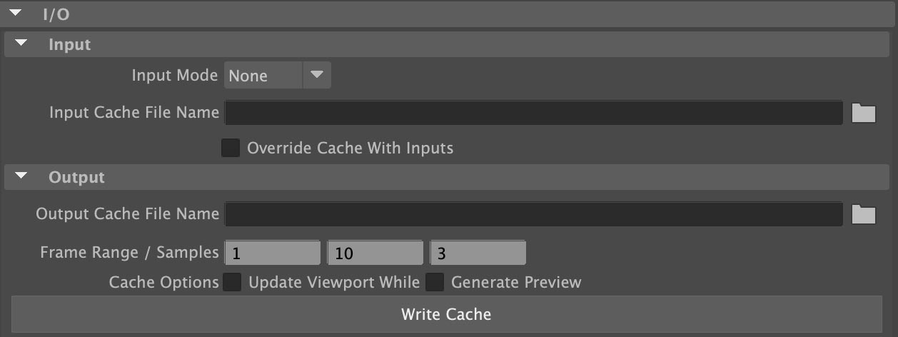 Input/Output Attributes